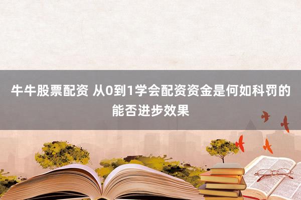 牛牛股票配资 从0到1学会配资资金是何如科罚的能否进步效果
